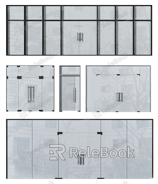 Modern gate glass door model