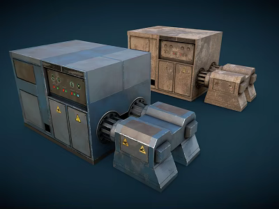 Industrial Equipment With Control Panel Metal Structure And Mechanical Parts 3d model