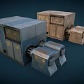 Industrial Equipment With Control Panel Metal Structure And Mechanical Parts
