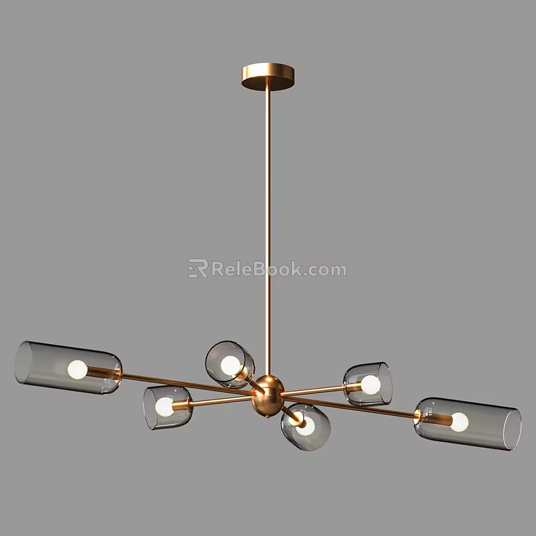 Simple Light Luxury Chandelier 3d model