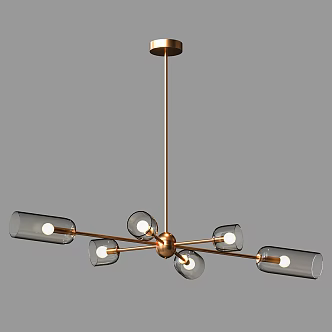 Simple Light Luxury Chandelier 3d model