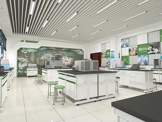 Modern Classroom Training Classroom 3d model