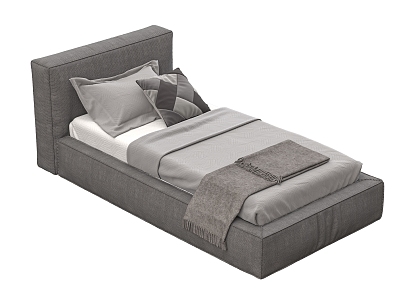 Modern Single Bed 3d model