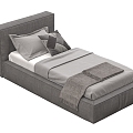 Modern Single Bed 3d model