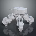 Multi Legged Mechanical Creature 3D Model With Armored Structure And Weapon Component 3d model