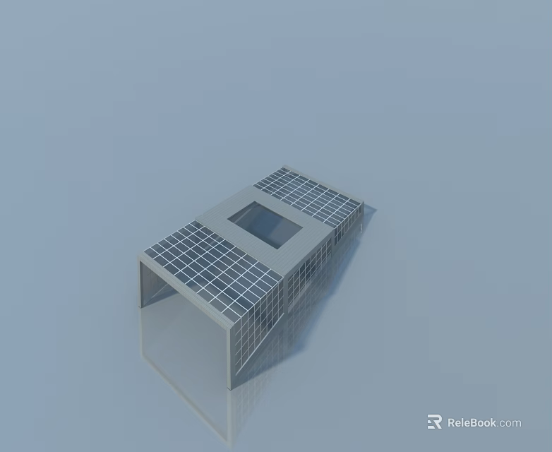 Modern Swing Door Design With Grid Pattern And Glass Panel For Home Interior 3d model 