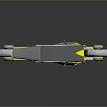 Futuristic Motorcycle With Sleek Design Gray Yellow White Colors And Dark Background Reflection