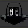 Modern Black And White Inflatable Boat With Seats And Console Design