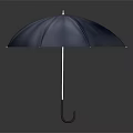Stylish Blue Umbrella Foldable Design With Metallic Handle Shiny Canopy For Daily Use
