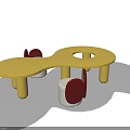 Various Modern Design Stools Featuring Round Upholstered Seats And Wooden Legs