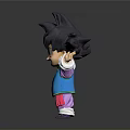 Cute Smiling Cartoon Character With Blue Outfit Purple Pants And Open Arms