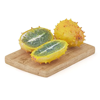 Food Fruit Spiny Horn Melon 3d model