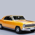 American Retro Car Muscle Car Classic Car Chevrolet 3d model