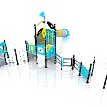 Children's slide outdoor slide slide slide large slide multi-person slide slide outdoor combination slide 3d model