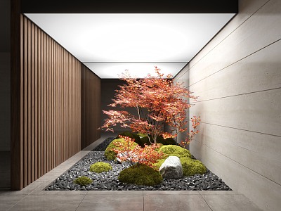 Modern landscape sketch interior landscape landscaping 3d model