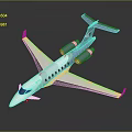 Silver Blue Aerospace Aircraft For Space Exploration With Twin Engines And Aerodynamic Design