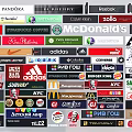 Diverse Brand Logos Collection Featuring Various Famous Companies Logos