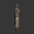Realistic 3D Wolf Model Standing On Dark Surface With Reflection 3d model