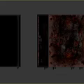 Two Different Design Computer Cases For Electronic Devices With Dark Gray And Red Textured Finish
