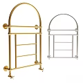 Modern Bathroom Accessories Towel Racks With Golden And Silver Metal Multi Tiered Design