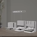 White Household Robot Vacuum Cleaners In Modern Room With Wooden Floor And Plant