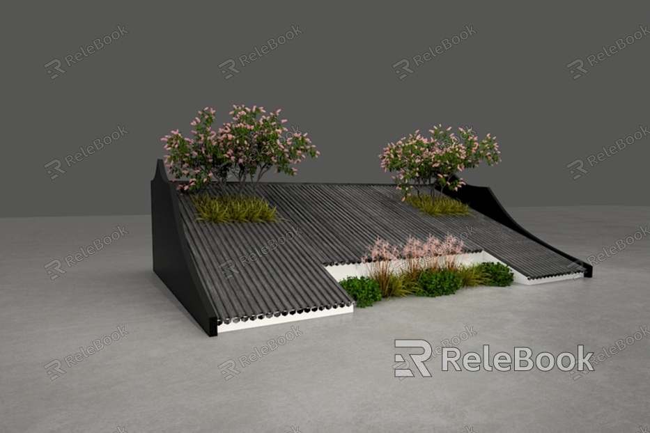 Beautiful roof landscape model