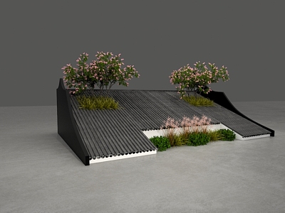 Beautiful roof landscape model