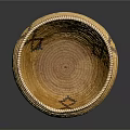 Traditional Handwoven Storage Basket With Natural Fiber And Intricate Woven Pattern
