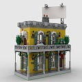 Lego toy building house interior 3d model