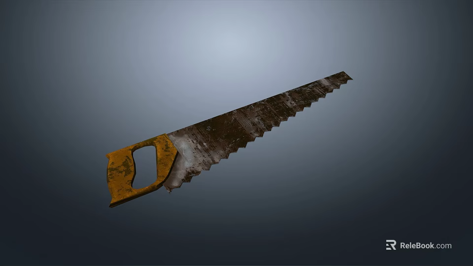 Professional Hand Saw For Woodworking Hardware Tools With Sharp Metal Blade And Grip 3d model 