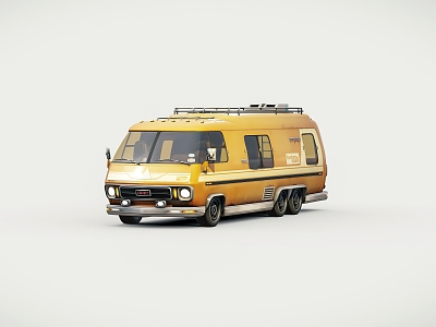 old car bus 3d model