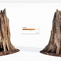 Rough Textured Wooden Stumps Showcasing Natural Wood Grain And Weathered Surface