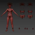Modern Model Female Model Various Bikini suit 3d model