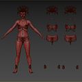 Modern Model Female Model Various Bikini suit 3d model