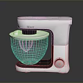 White Mixer With Transparent Bowl And Modern Design For Kitchen Use
