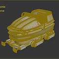 Modern Silver Tracked Vehicle 3D Model With Seat And Handrail Design