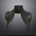 Modern Artistic Chair Design With Curved Biological Inspired Structure And Blue Green Accents