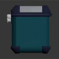 Shiny Silver Metallic Treasure Chest With Decorative Corners Lock And Smooth Reflective Surface