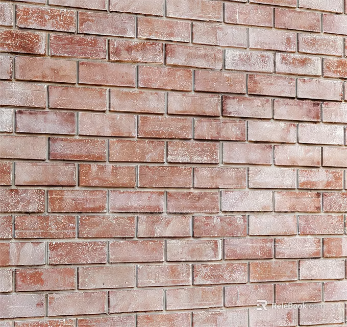 Rustic Red Brick Wall Texture For Home Interior Decorative Design 3d model 