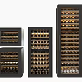 Embedded constant temperature wine cabinet semi-open 3d model