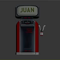 Retro Style Kitchen Appliance In Red Black With JUAN Screen Control Buttons And Handle