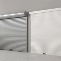 Storefront Roller Shutter Doors Silver and White Modern Exterior Design for Commercial Use