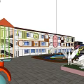Modern Kindergarten Architecture School Architecture Landscape Campus Landscape Primary and Secondary School Architecture Primary School Architecture Teaching Building Education Building 3d model