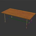 Wooden Table With Metal Legs Modern Home Furniture For Dining Or Study