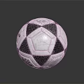 Black And White Football Sports Equipment With Classic Geometric Pattern Design