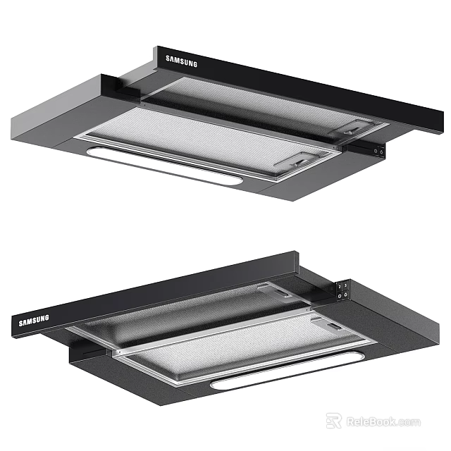 Samsung Kitchen Hoods Modern Design With Built in Lighting For Kitchen Appliance 3d model 