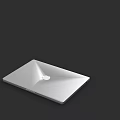 White Square Electronic Device With Triangular Protrusion On Black Background