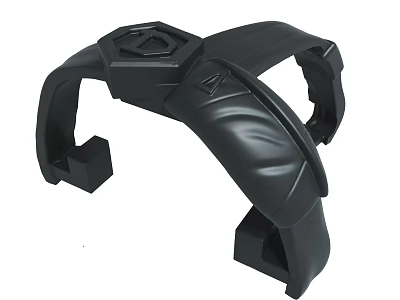 Other Black Plastic Support Bracket With Curved Arms And Durable Structure 3d model