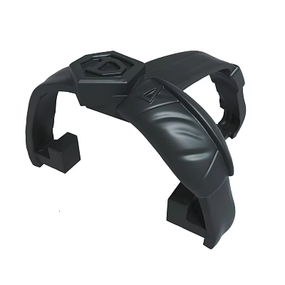 Other Black Plastic Support Bracket With Curved Arms And Durable Structure 3d model