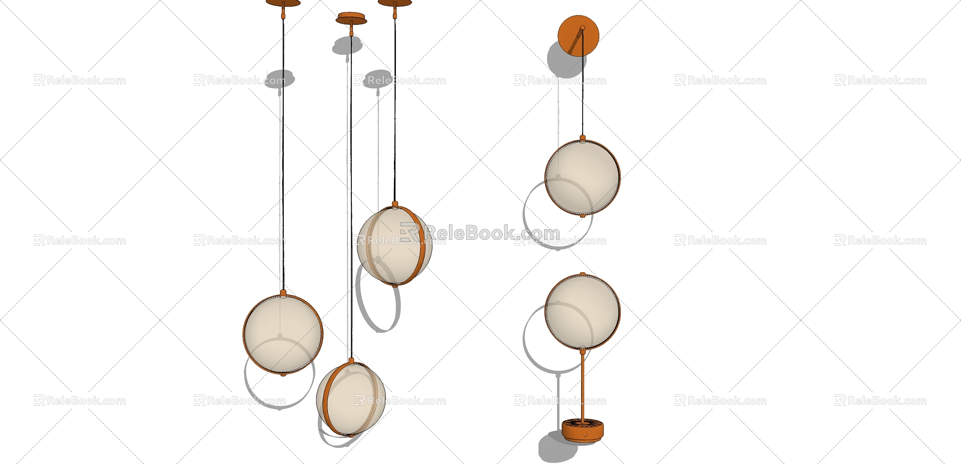 Modern lamp combination chandelier wall lamp floor lamp combination model